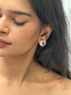 Tiffany & Co. Ohrringe aus 18-karätigem Gelbgold mit Rubinen und Diamanten