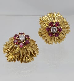 Tiffany & Co Ruby & Diamond 18KT Earrings