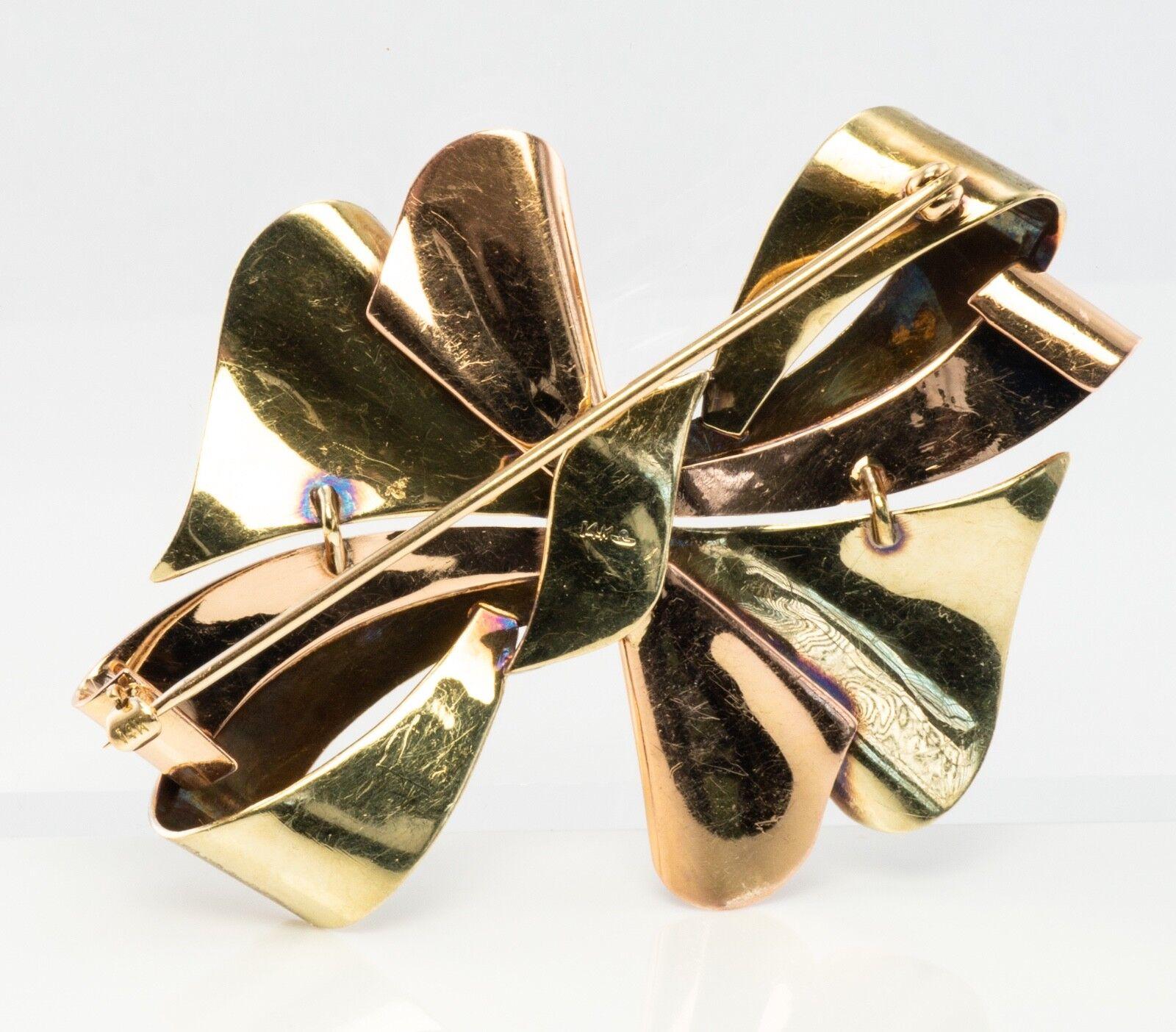 Tiffany & Co Rubin-Diamant-Brosche Schleifenband 14K Gold Damen im Angebot