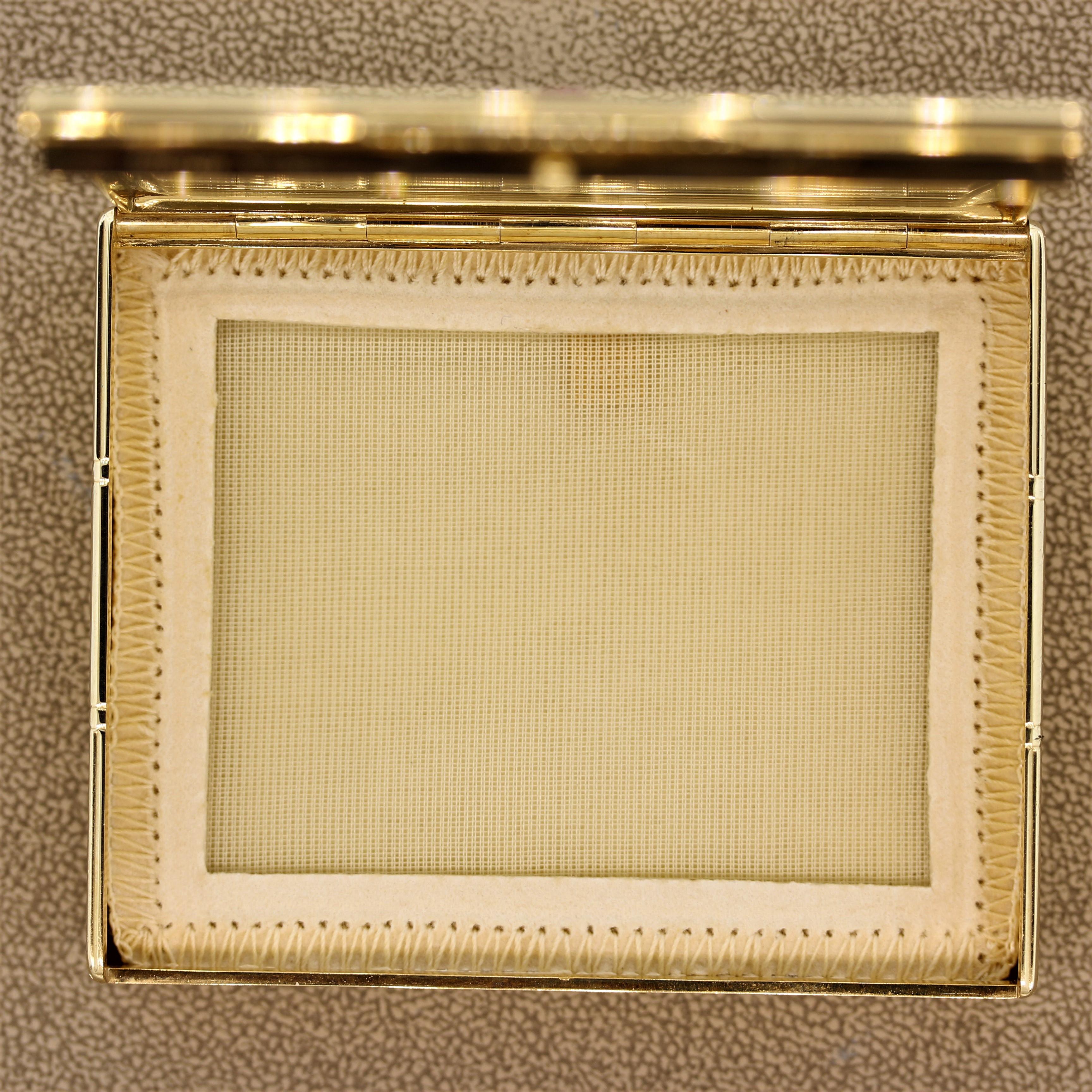 Tiffany & Co. Compact Powder-Kommode, Rubin Diamant Gold im Angebot 1