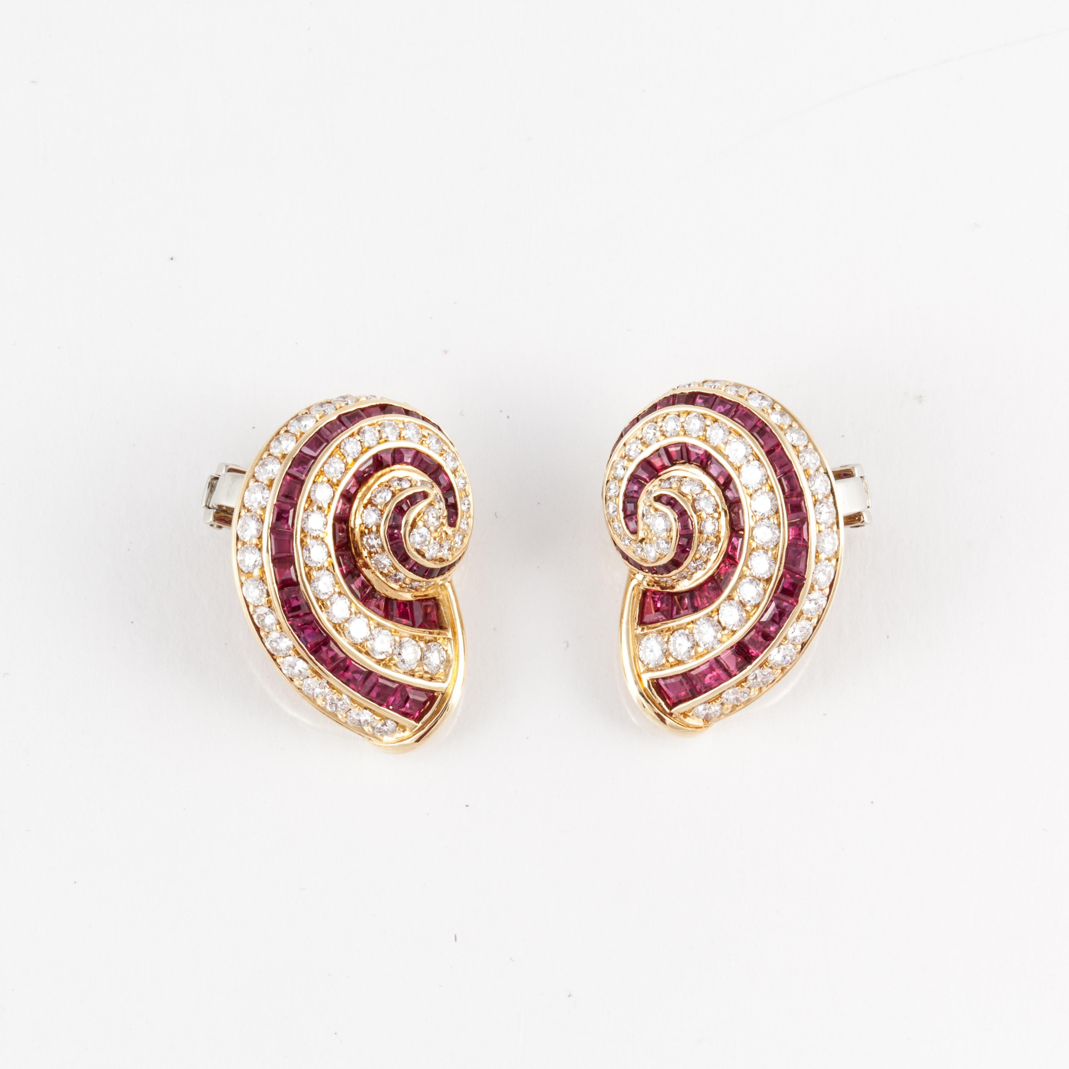 ruby earrings tiffany