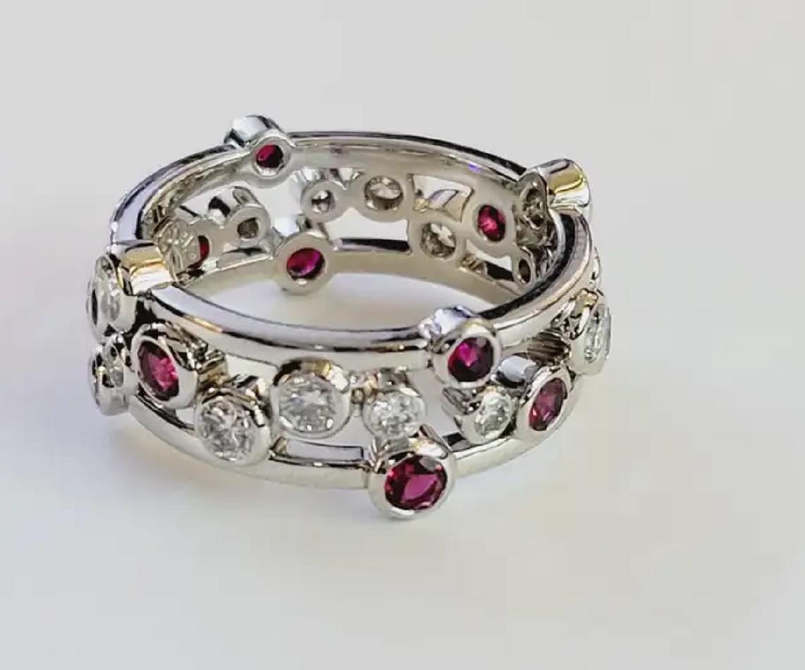 Brand Tiffany & co
Type ring
Condition Pre-owned
Ring size 9.25
Stones, diamond, ruby
Diamond color, clarity F-G, VS
Carat weight 1.6ct
Metal 950 platinum