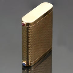 Tiffany & Co. Ruby Sapphire Textured Yellow Gold Double Compartment Pill Box
