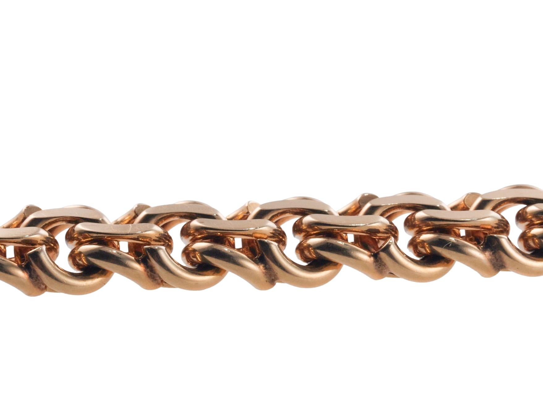 Tiffany & Co. Bracelet russe à maillons en or avec rubis Unisexe en vente