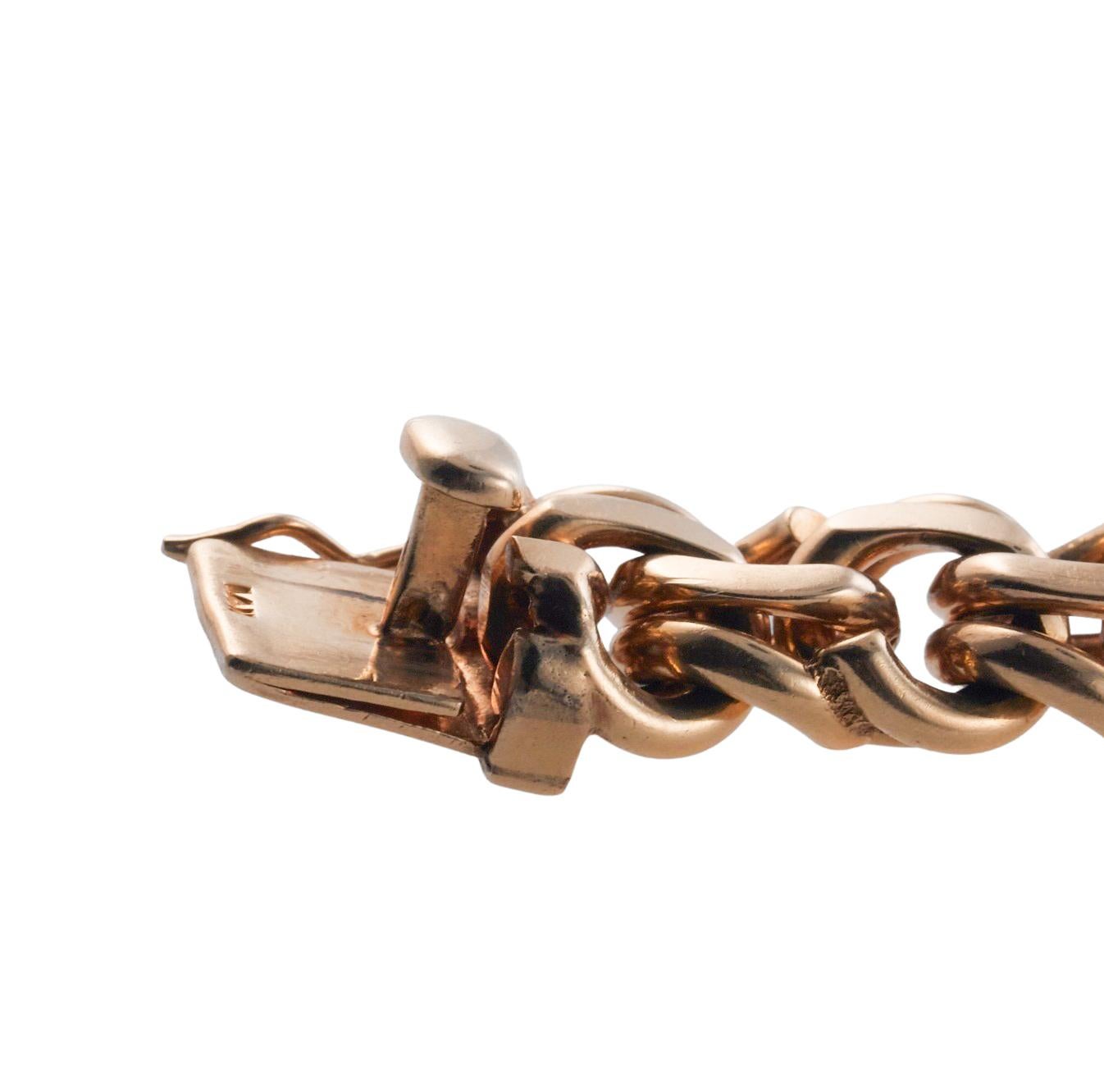 Tiffany & Co. Bracelet russe à maillons en or avec rubis en vente 1