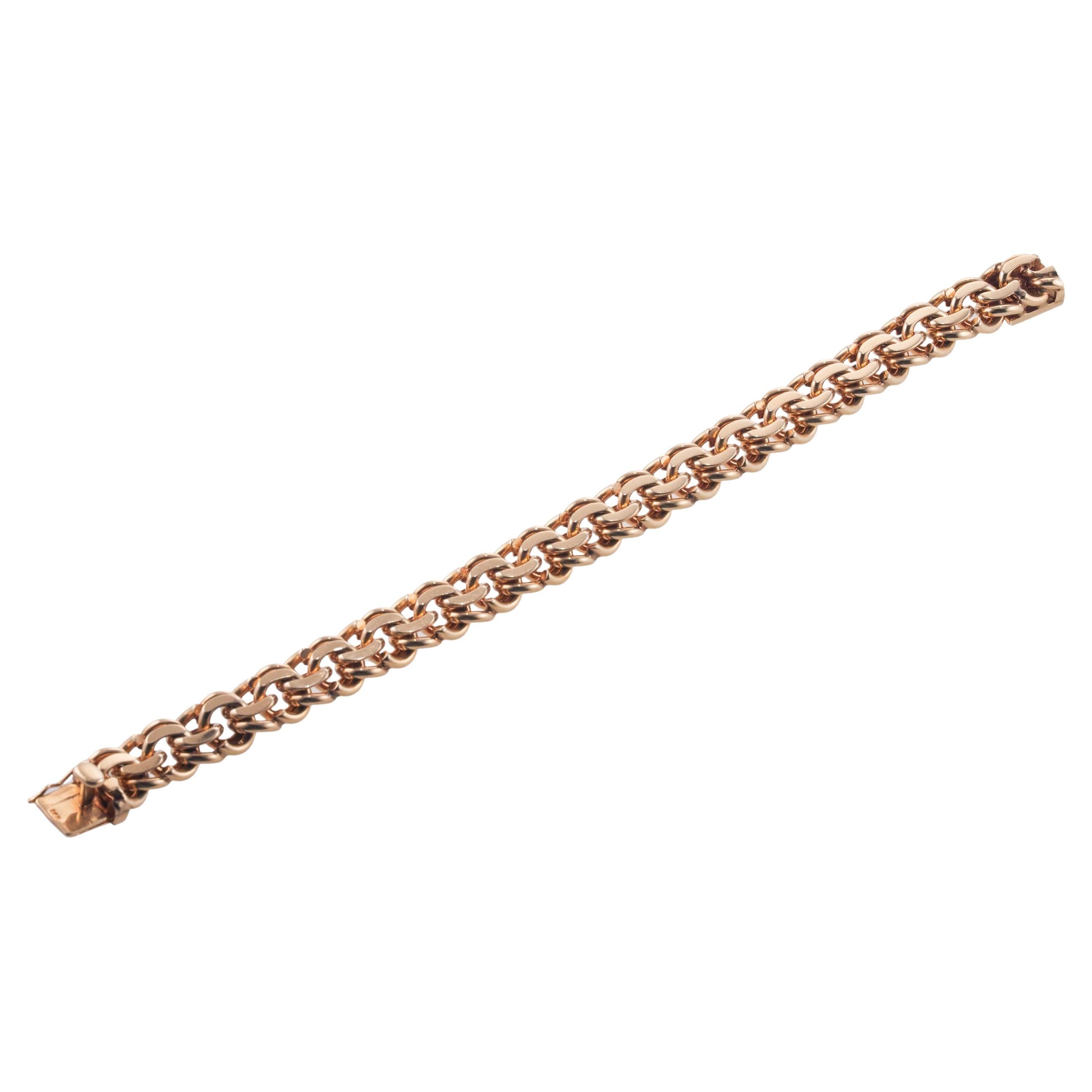 Tiffany & Co Russian Bismark Link Gold Bracelet For Sale