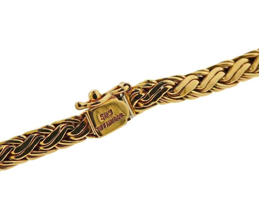 Women's or Men's Tiffany & Co. Russian Weave Gold Necklace