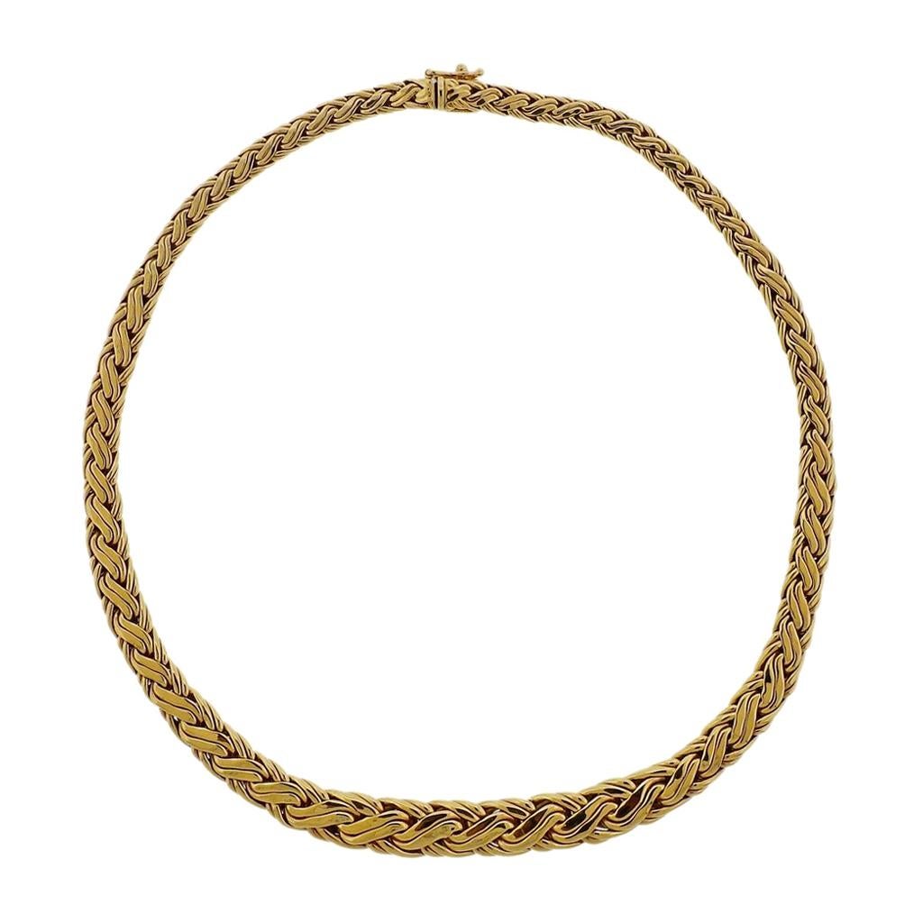 Tiffany & Co. Russian Weave Gold Necklace