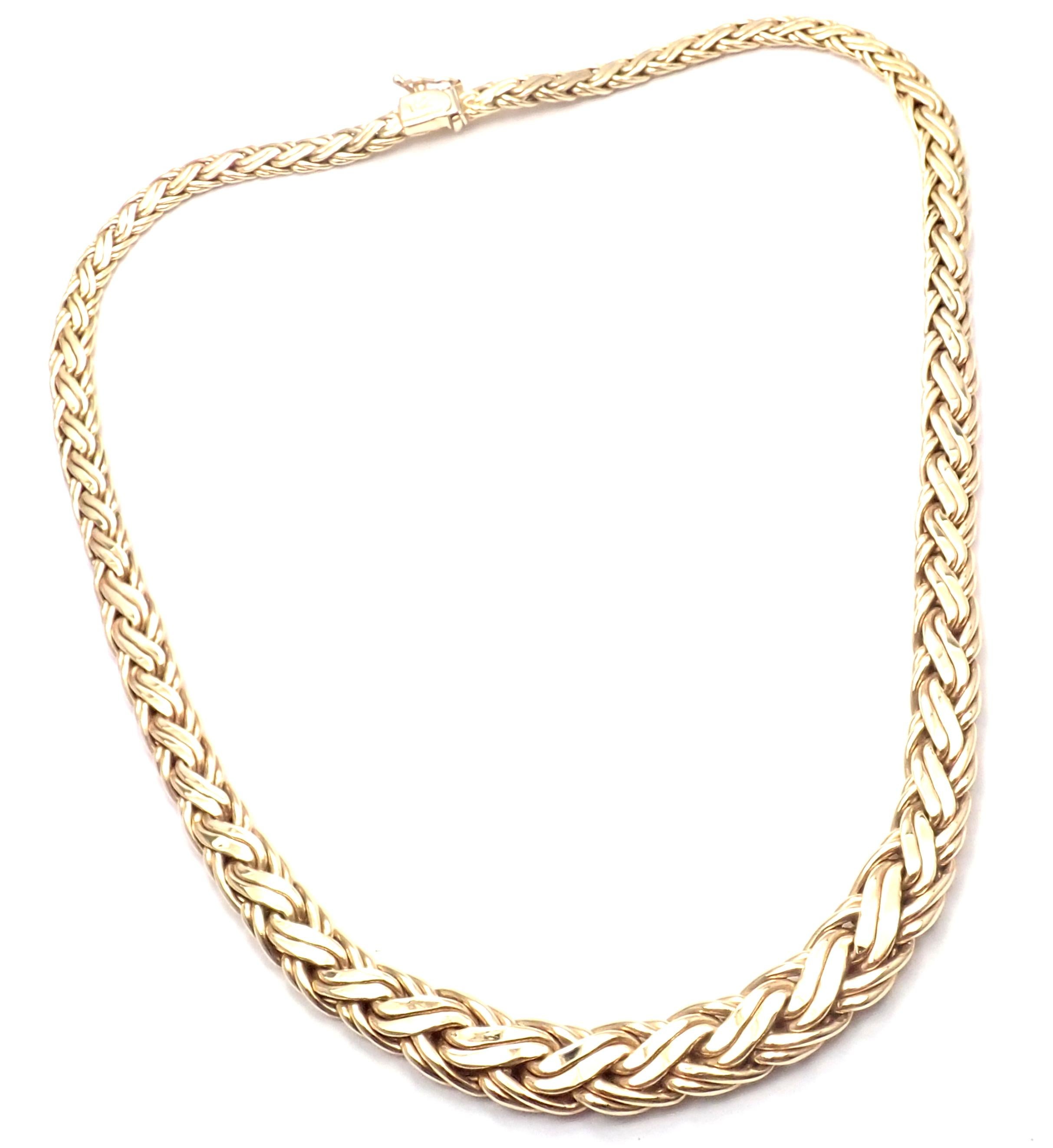 14k Yellow Gold Russian Weave Gradual Link Necklace by Tiffany & Co. 
Details: 
Length: 16