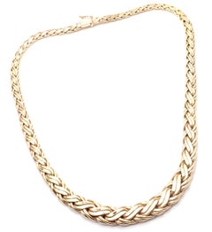 Tiffany & Co. Russian Weave Gradual Yellow Gold Link Necklace