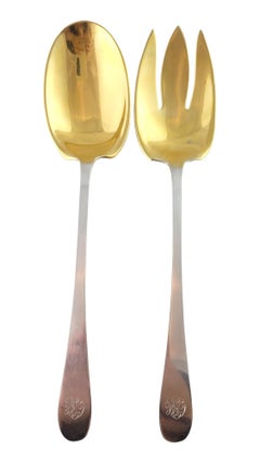 Tiffany & Co. Juego de ensalada para servir de plata maciza Salem #18020