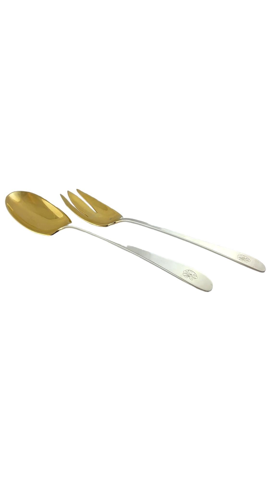 Tiffany & Co. Salem Sterling Silver - Set di insalate da portata sovradimensionato in argento massiccio #18020 in vendita 1