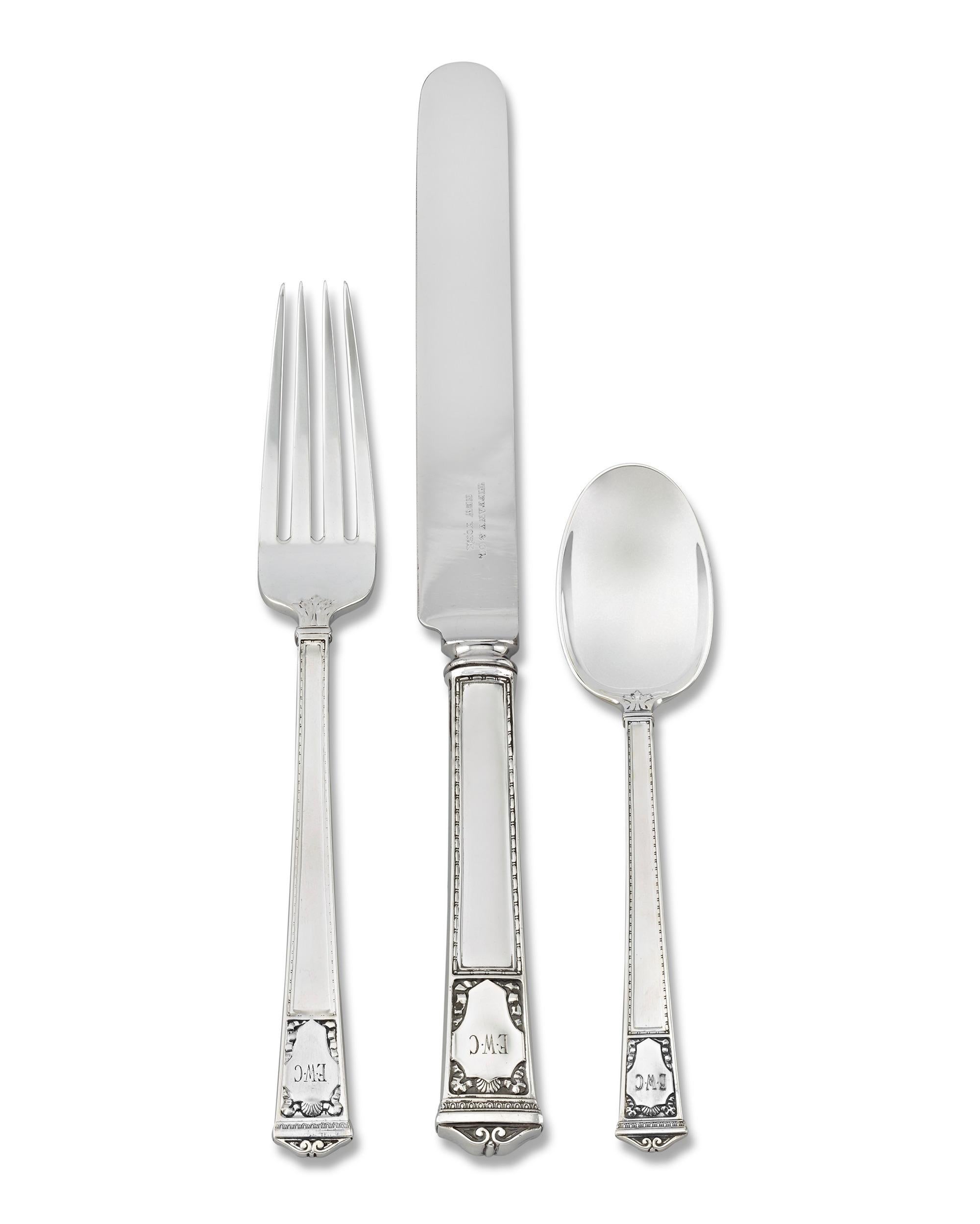 Renaissance Revival Tiffany & Co. San Lorenzo Silver Flatware Service, 248 Pieces For Sale