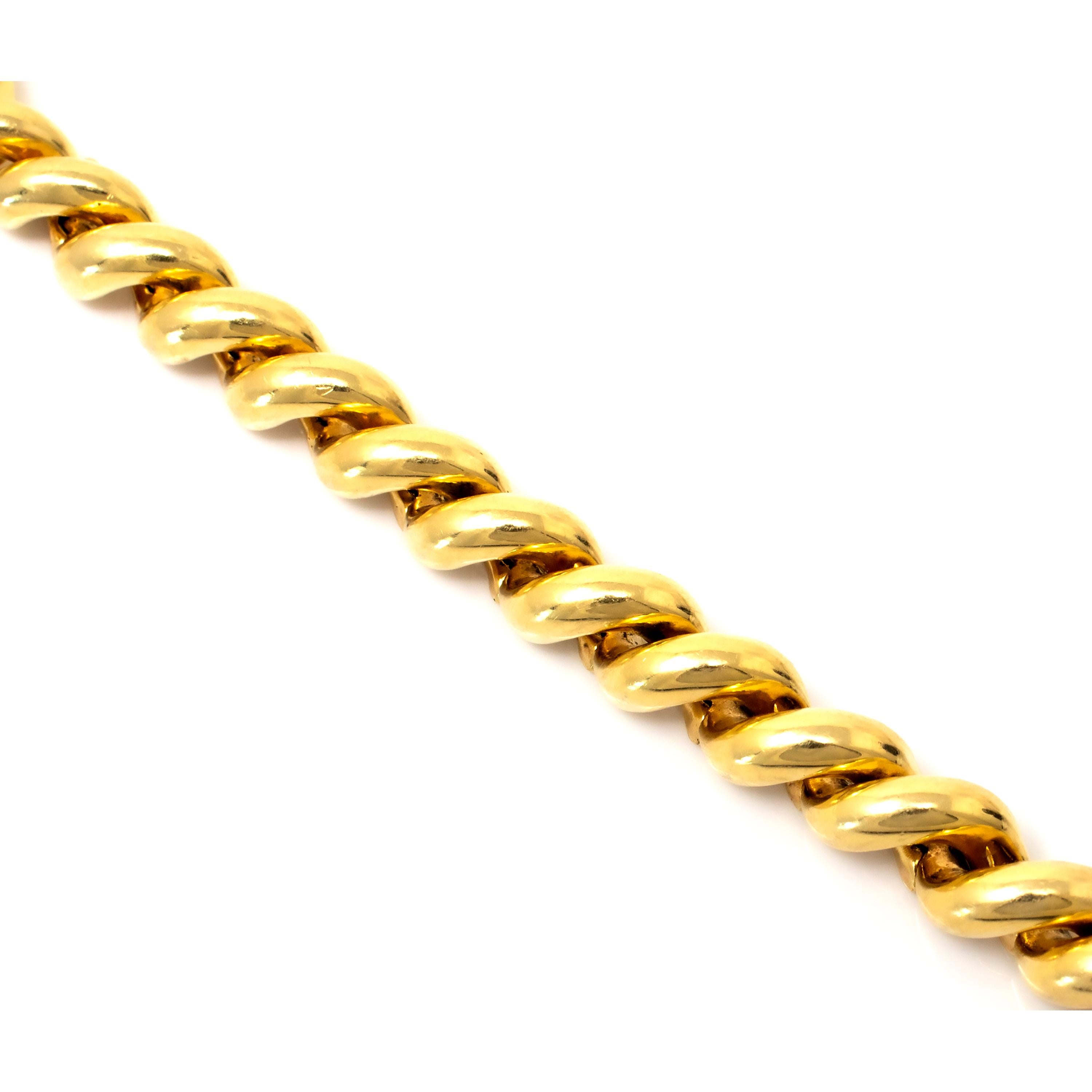 Tiffany & Co. San Marco Gliederarmband aus 14 Karat Gold im Zustand „Gut“ im Angebot in Logan, UT