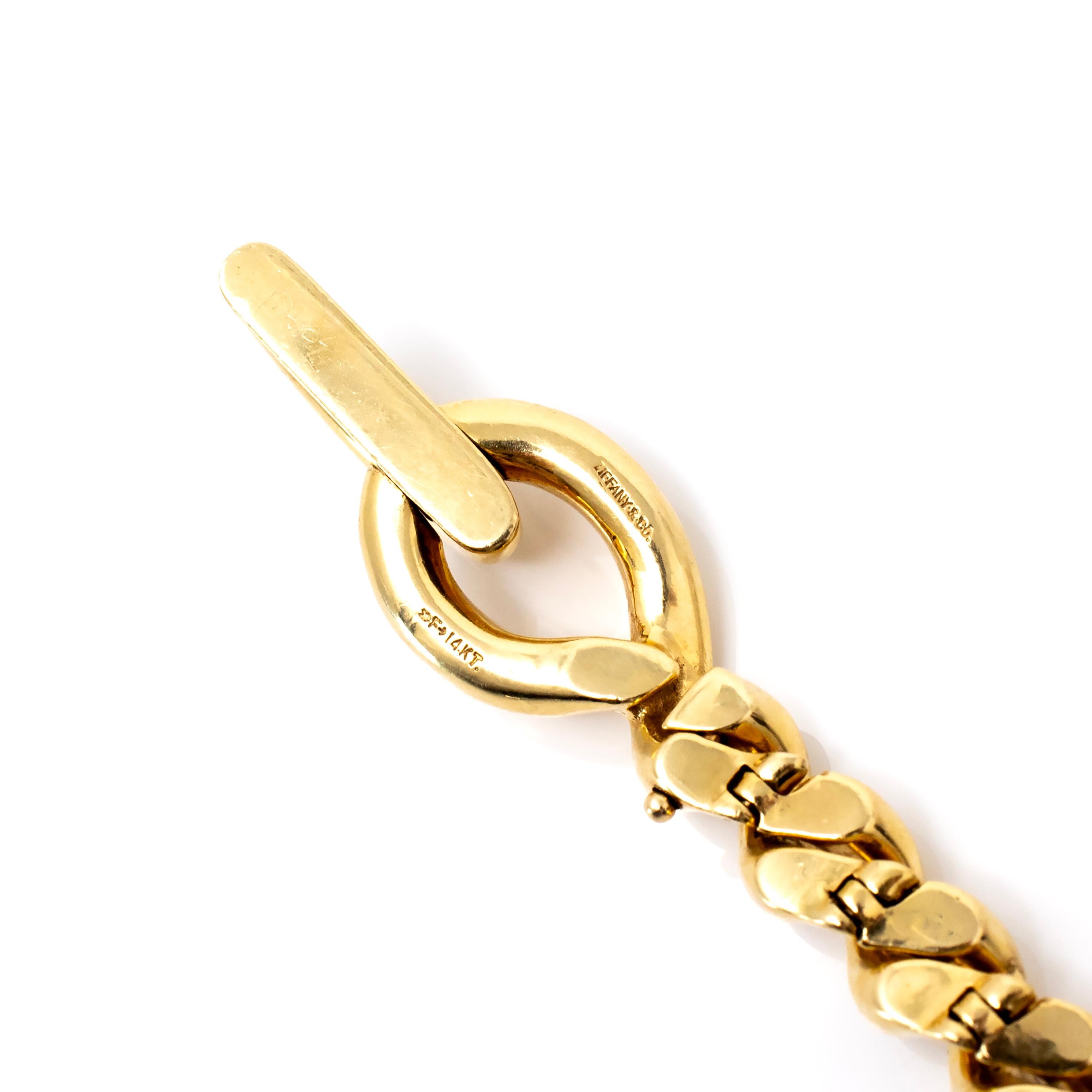 Tiffany & Co. San Marco Gliederarmband aus 14 Karat Gold für Damen oder Herren im Angebot