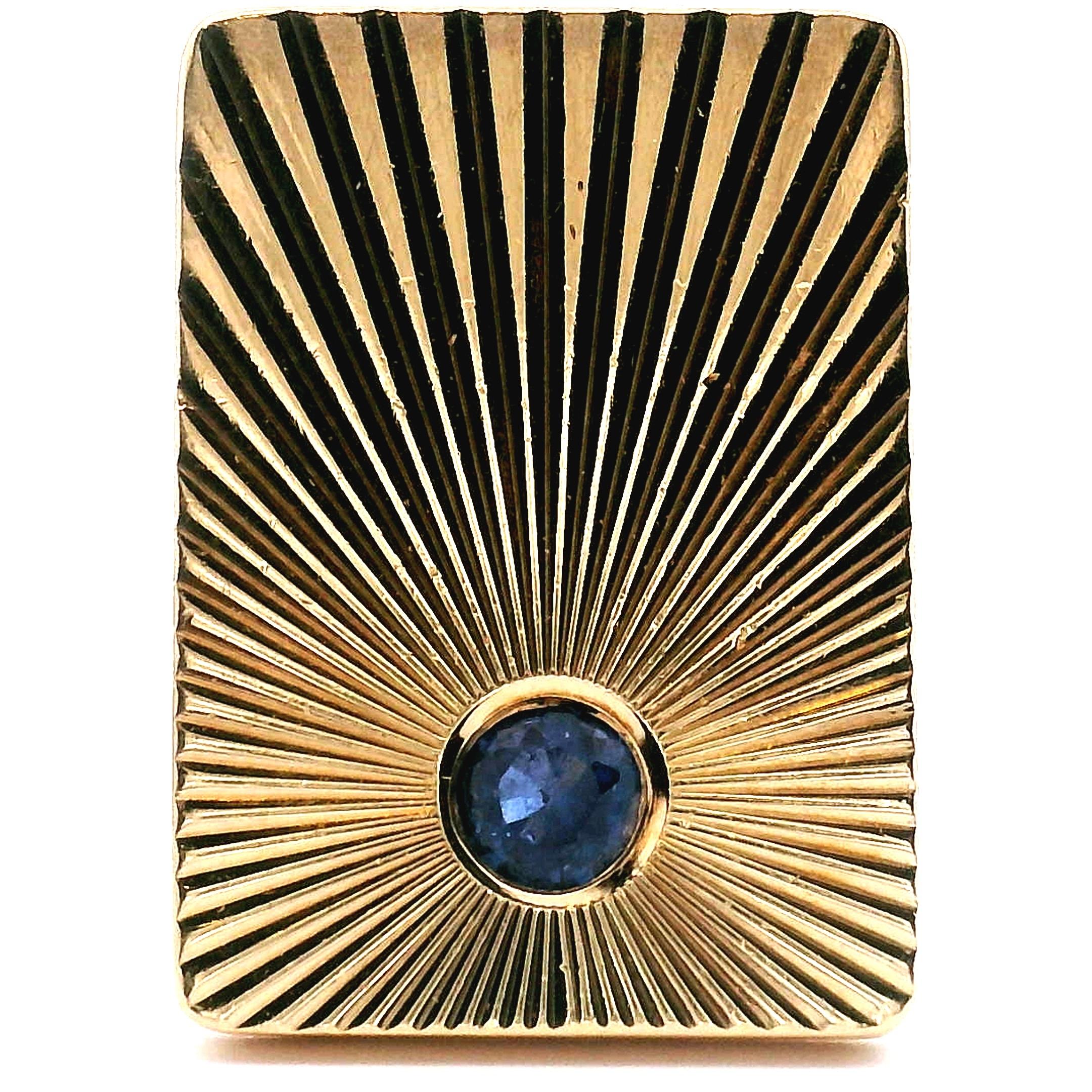 Tiffany & Co. Sapphire Cuff Links Star Burst Design For Sale 9