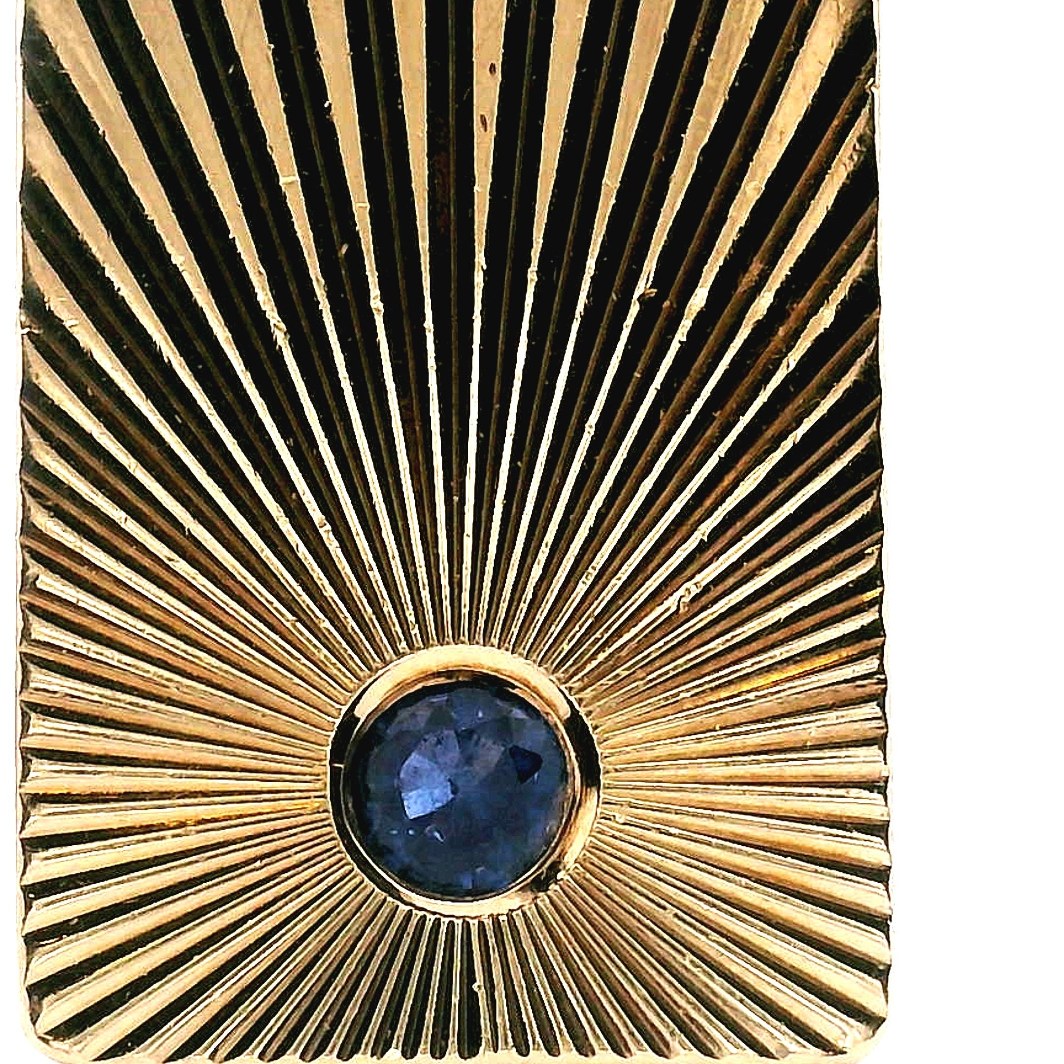 Tiffany & Co. Sapphire Cuff Links Star Burst Design In Good Condition For Sale In Sausalito, CA