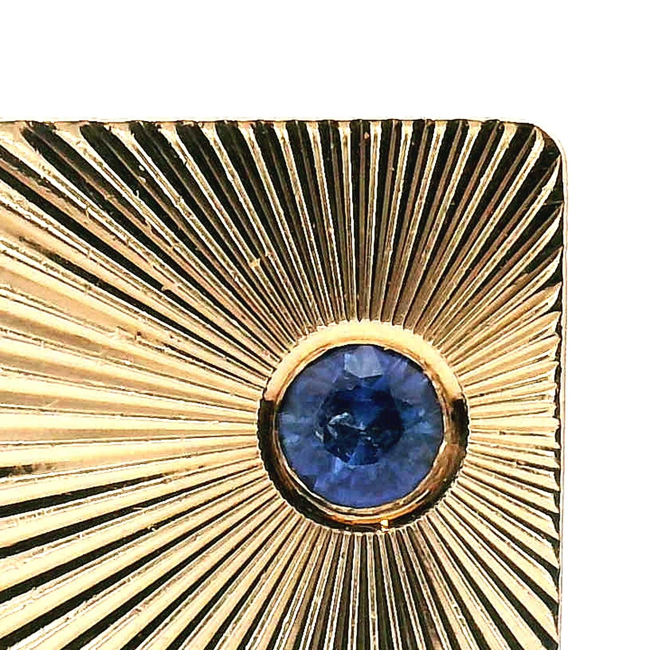 Tiffany & Co. Sapphire Cuff Links Star Burst Design For Sale 2