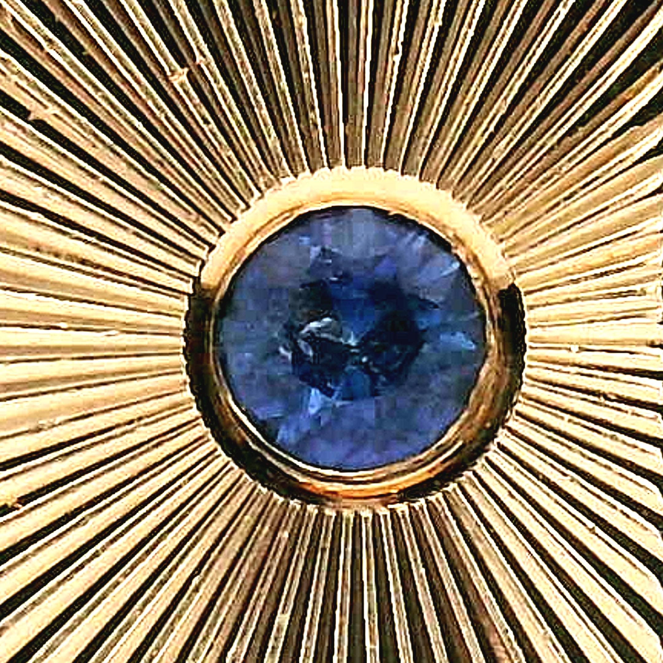 Tiffany & Co. Sapphire Cuff Links Star Burst Design For Sale 4