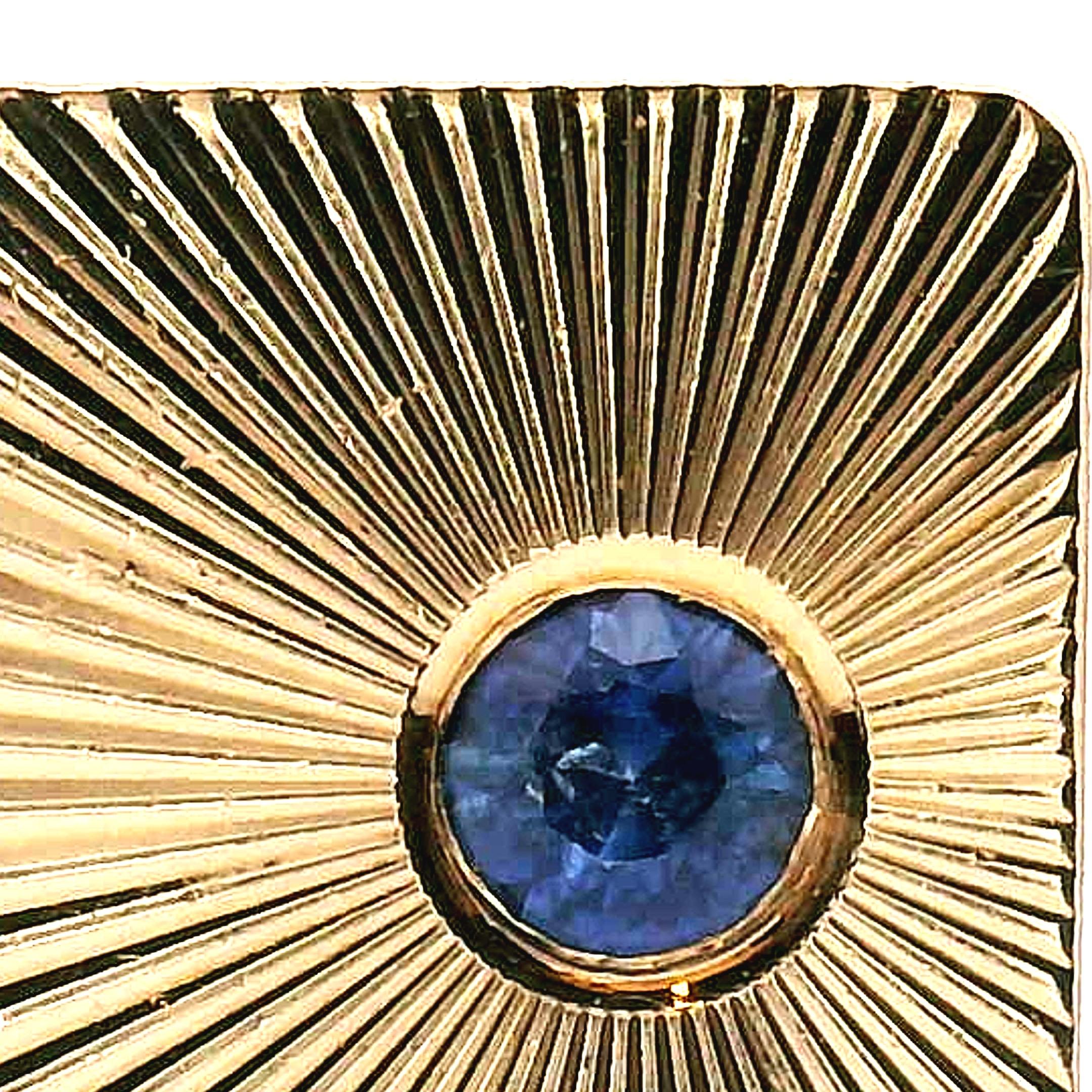 Tiffany & Co. Sapphire Cuff Links Star Burst Design For Sale 7