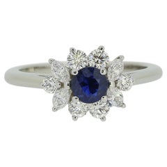 Tiffany & Co. Bague grappe de saphirs et de diamants