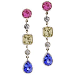 Tiffany & Co. Sapphire and Diamond Drop Earrings