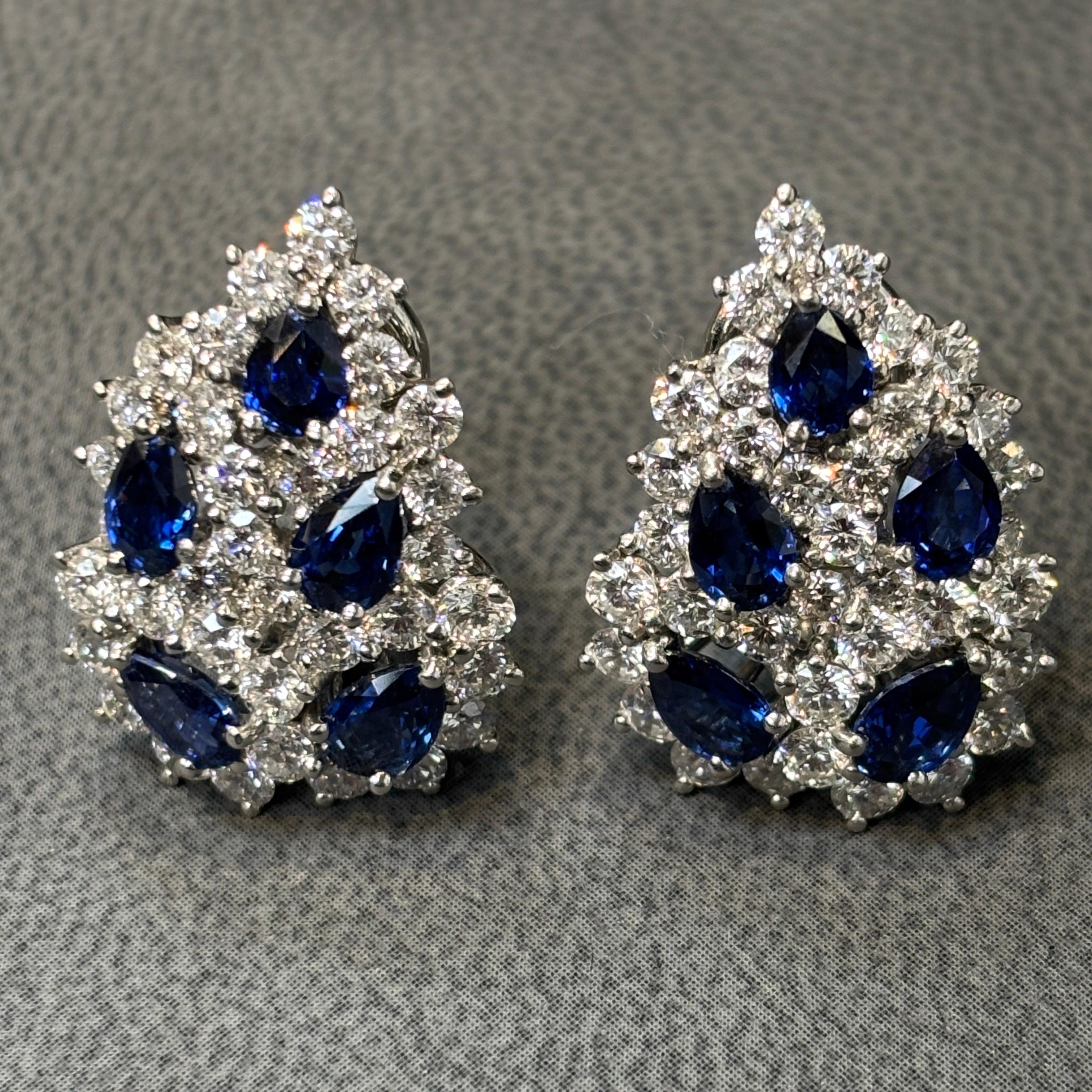 Donna Orecchini con zaffiri e diamanti Tiffany & Co. in vendita