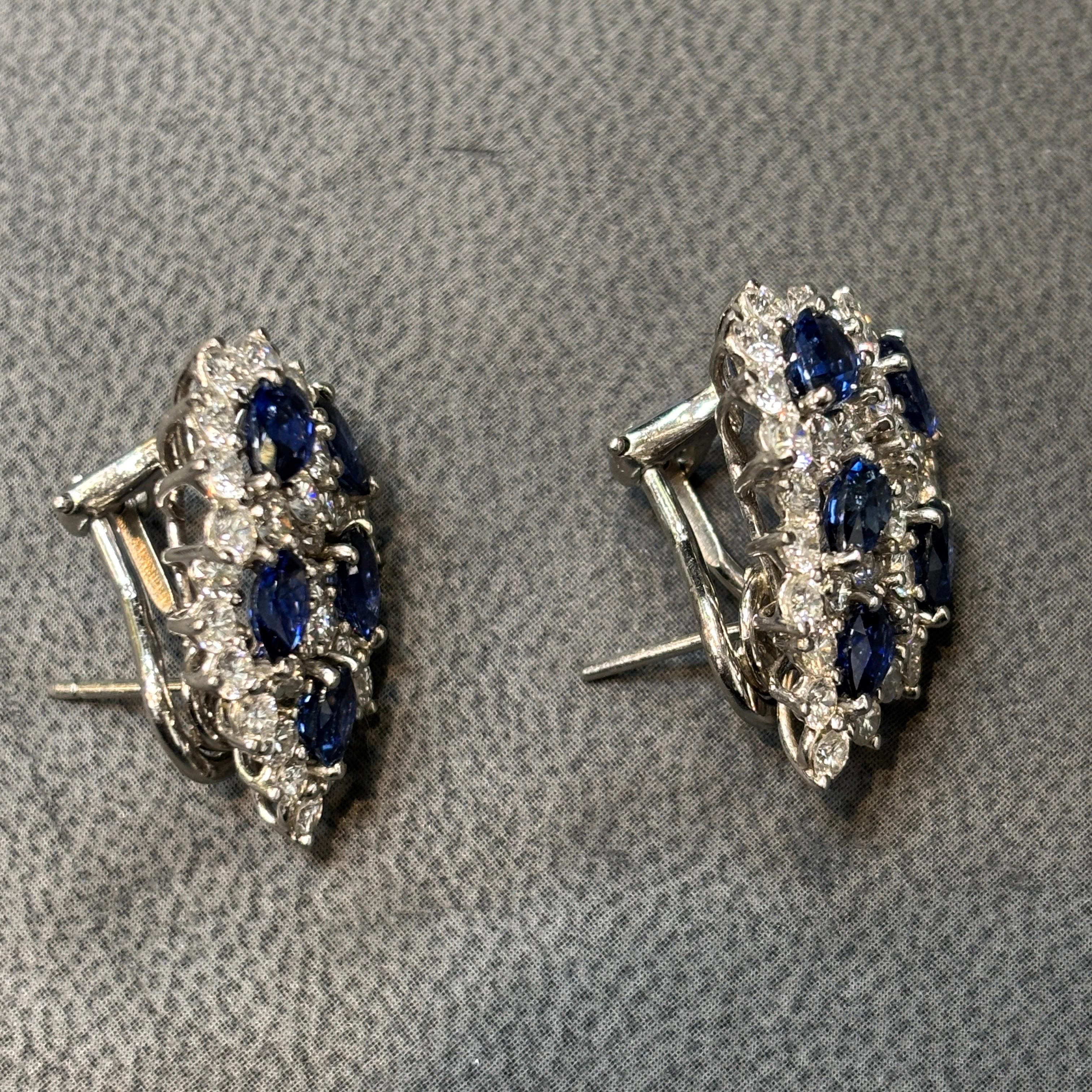 Orecchini con zaffiri e diamanti Tiffany & Co. in vendita 1