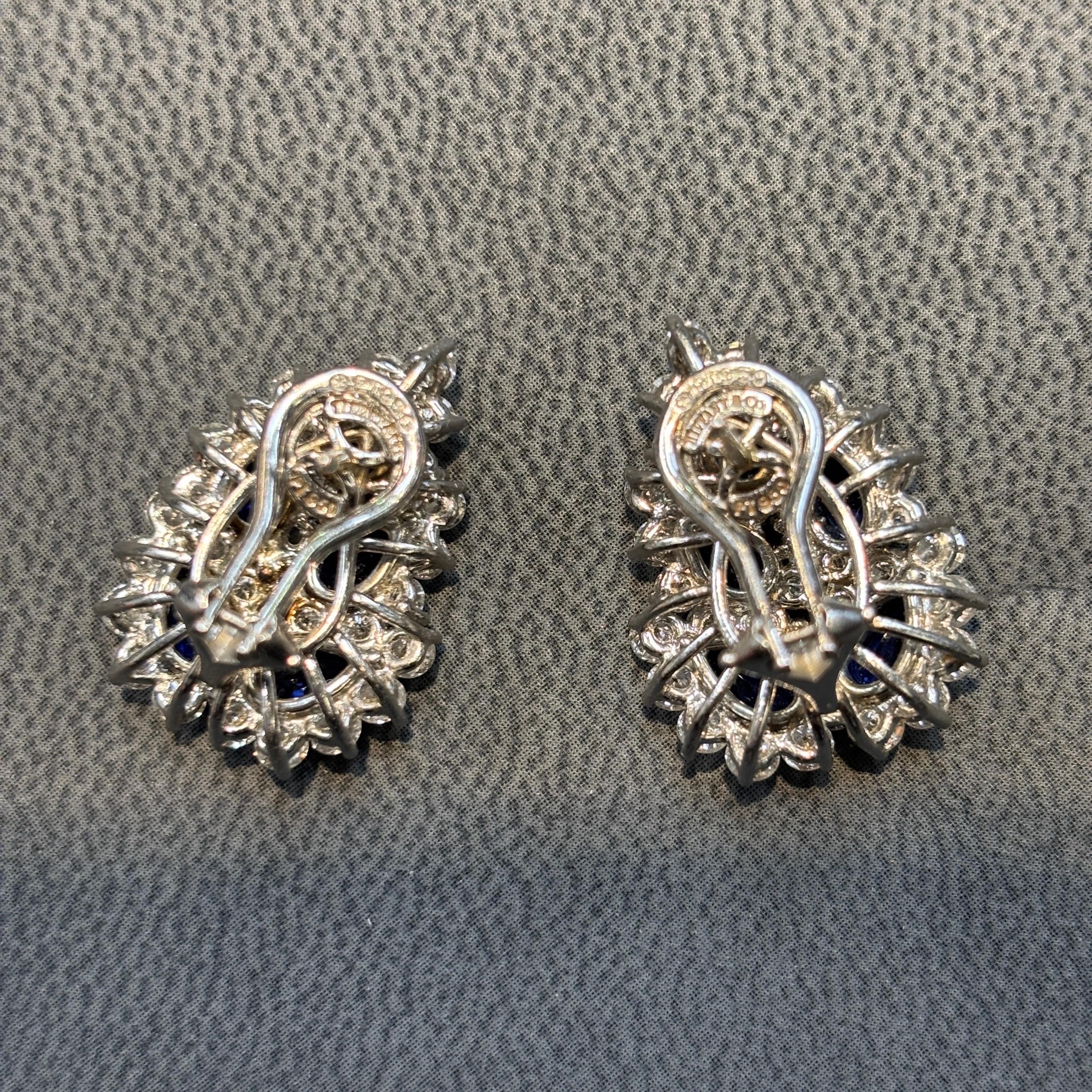 Orecchini con zaffiri e diamanti Tiffany & Co. in vendita 2