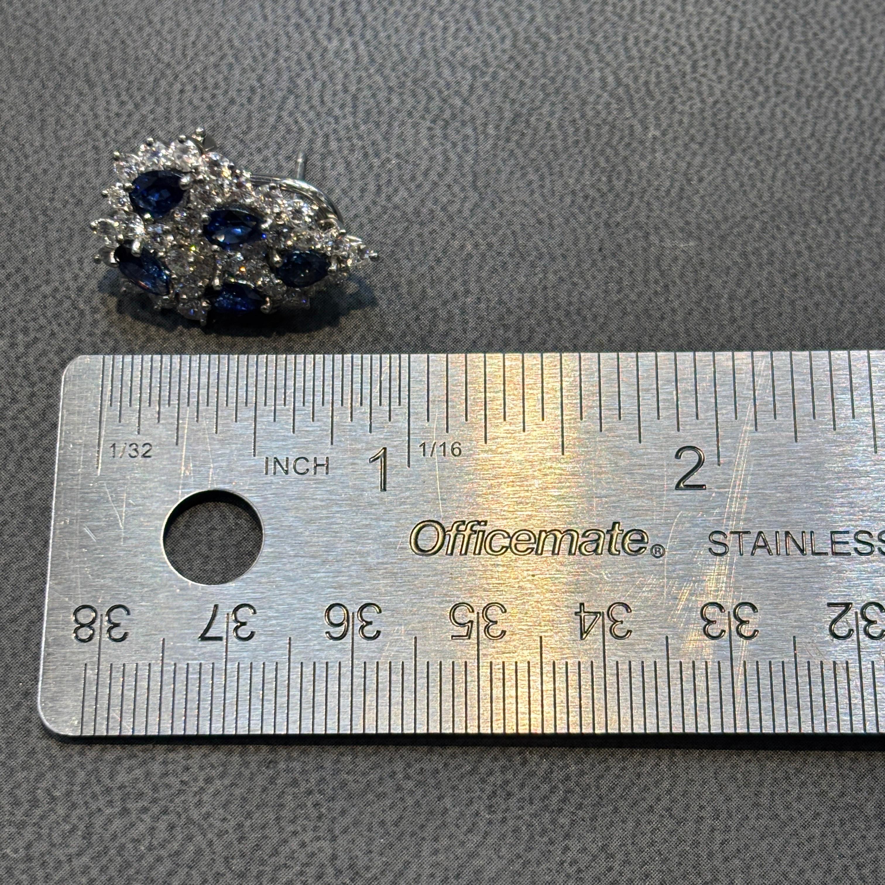 Orecchini con zaffiri e diamanti Tiffany & Co. in vendita 3
