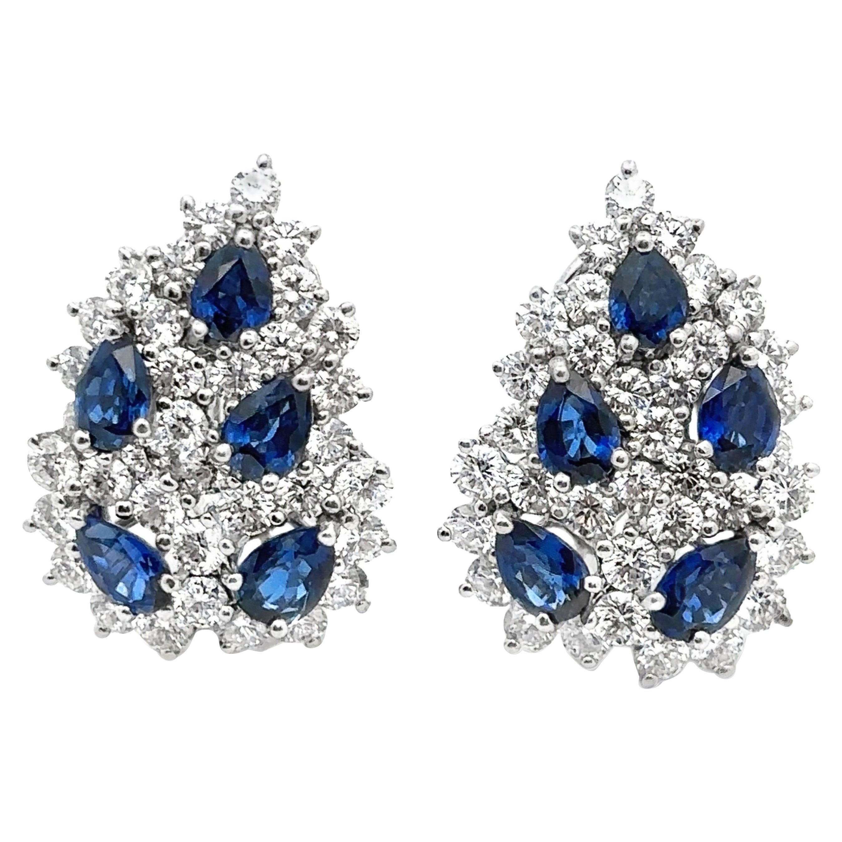 Orecchini con zaffiri e diamanti Tiffany & Co. in vendita