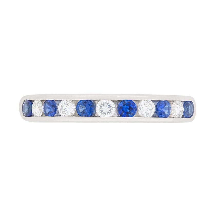 Tiffany & Co. Sapphire and Diamond Half Eternity Band