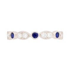 Tiffany & Co. Sapphire and Diamond Jazz Eternity Ring