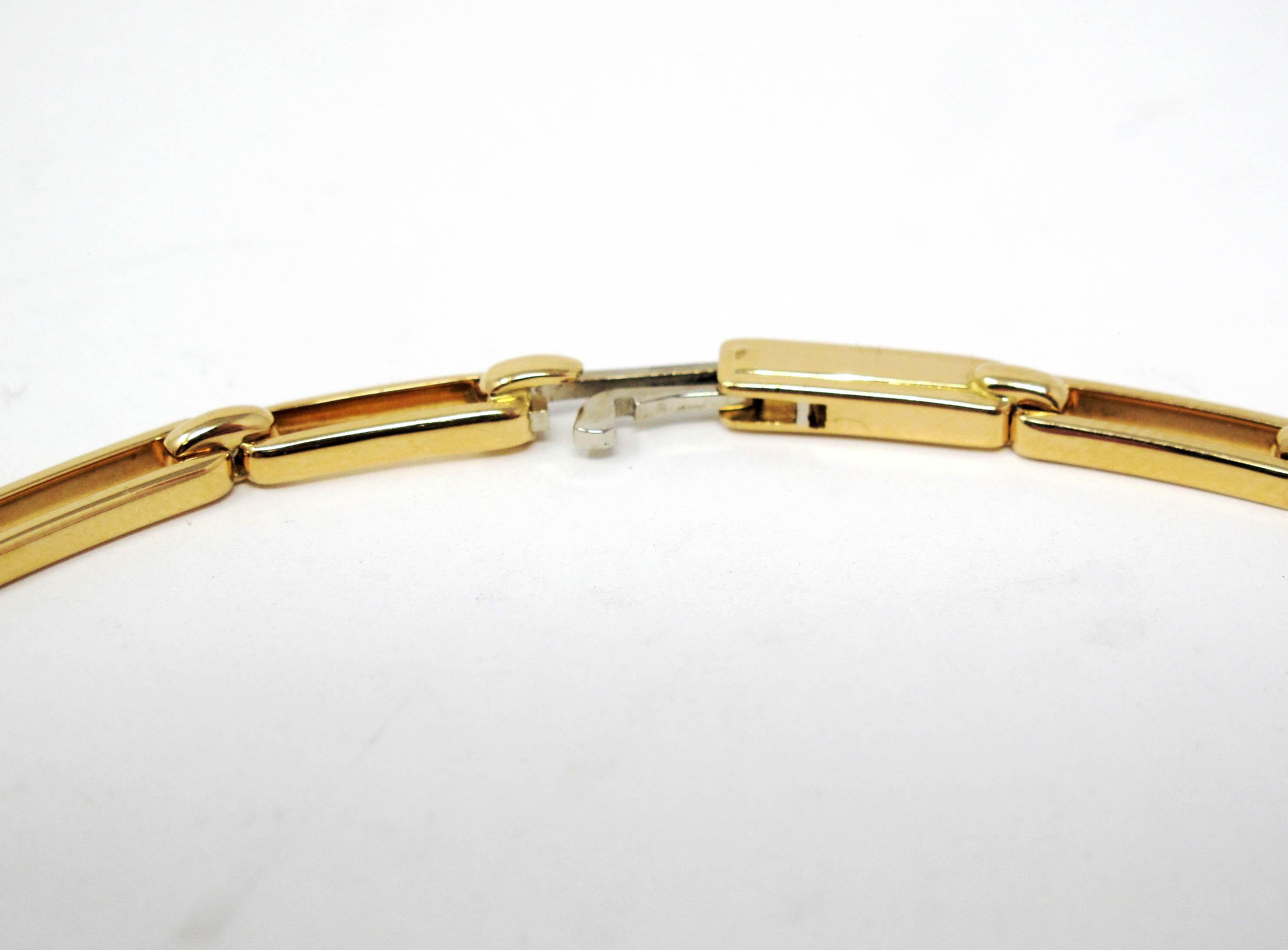 Women's Tiffany & Co. Sapphire and Diamond Open Link Choker Necklace 18k Yellow Gold