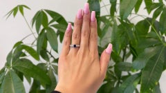 Tiffany & Co. Sapphire and Diamond Platinum Ring