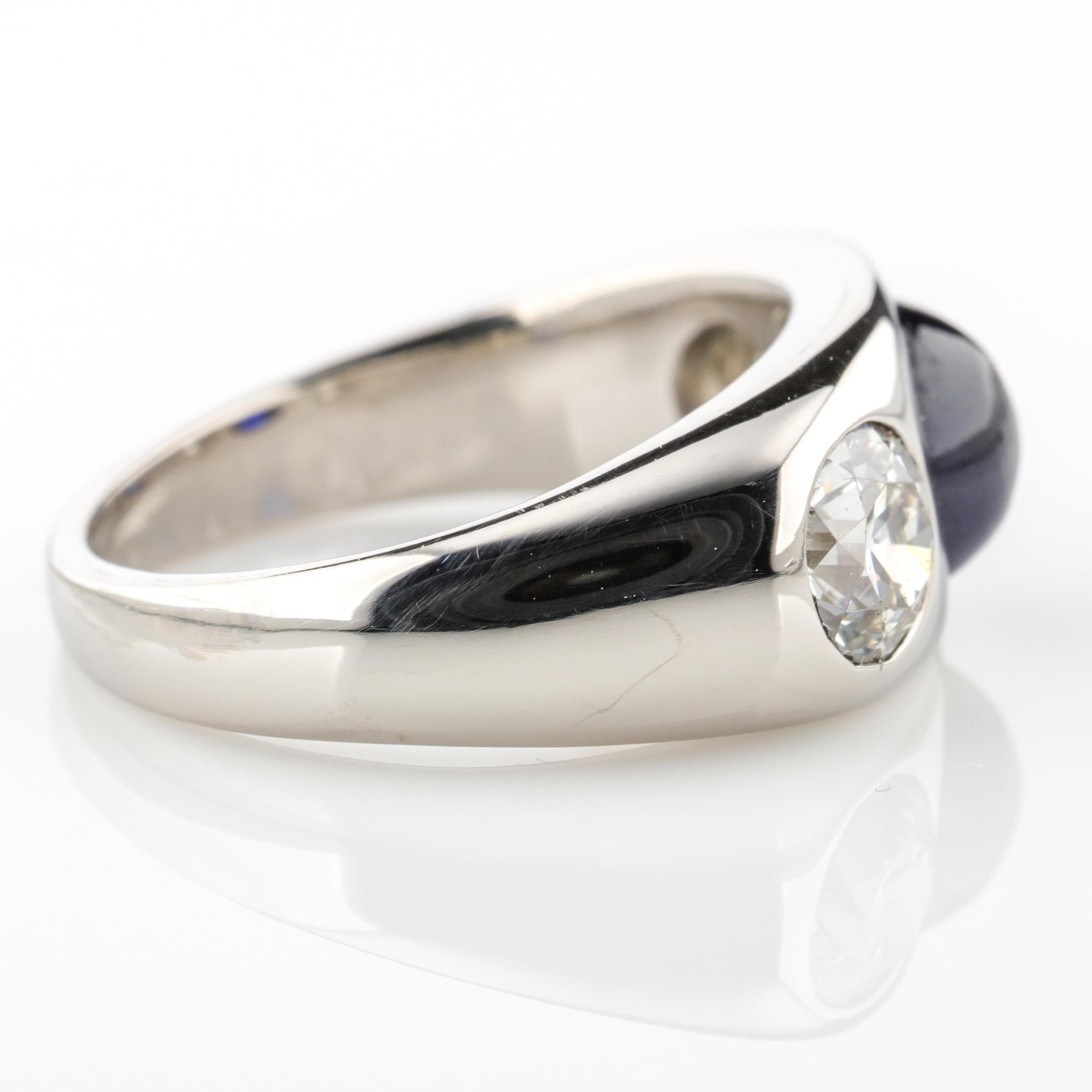 Tiffany & Co. Sapphire and Diamond Ring in Platinum, circa 1920s 2