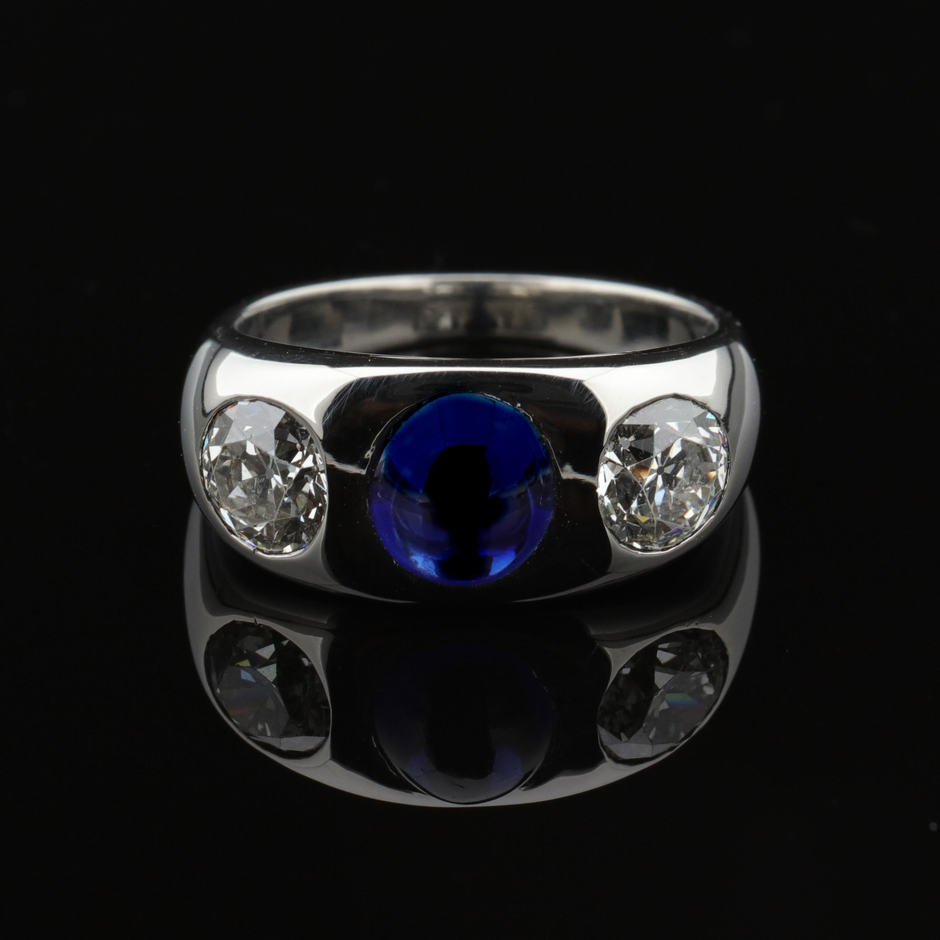 Tiffany & Co. Sapphire and Diamond Ring in Platinum, circa 1920s 6