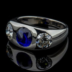 Tiffany & Co. Sapphire and Diamond Ring in Platinum, circa 1920s