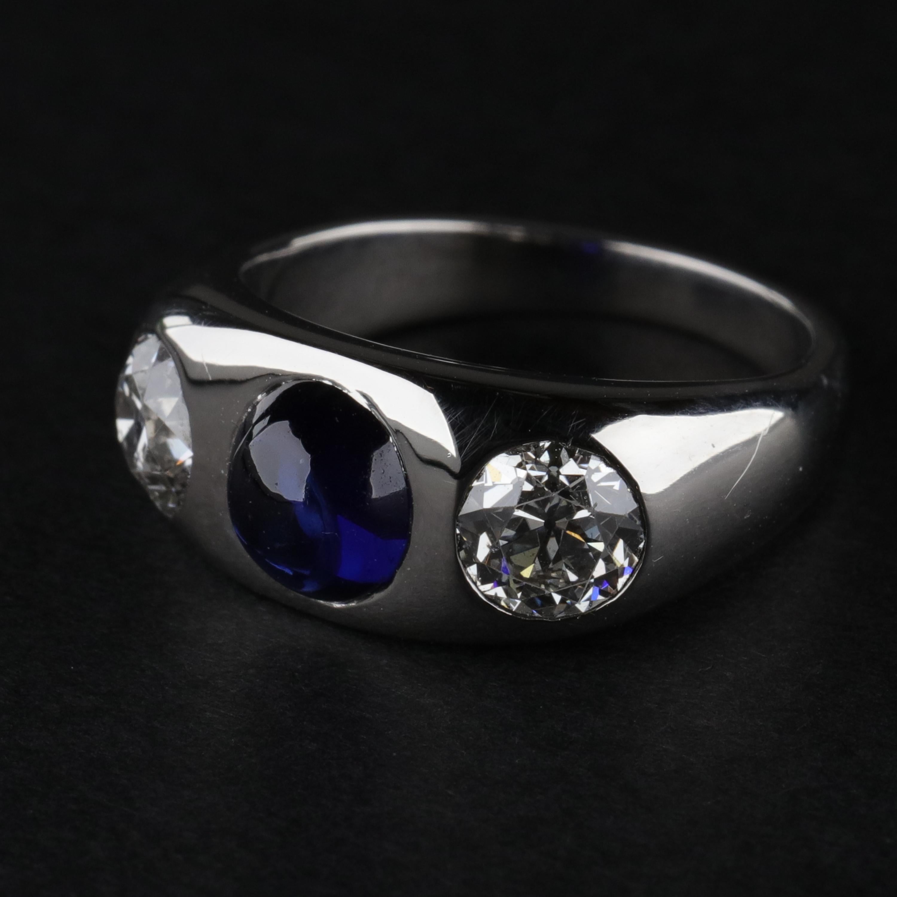 Tiffany & Co. Sapphire and Diamond Ring in Platinum, circa 1920s 1