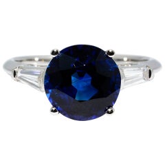 Tiffany & Co. Sapphire and Diamond Ring Platinum Engagement Ring