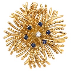 Tiffany & Co. Sapphire and Diamond Sea Urchin Brooch/Pendant