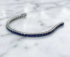 Tiffany & Co. Sapphire and Platinum Line Bracelet