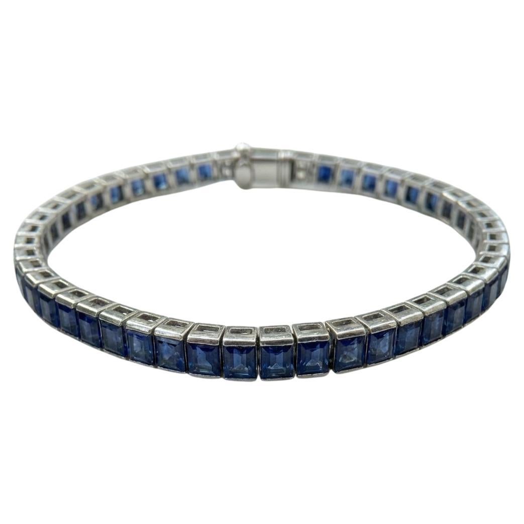 Tiffany 
Co. Pulsera Línea Zafiro y Platino