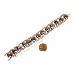 Tiffany & Co. Sapphire and Weaved Gold Bracelet
