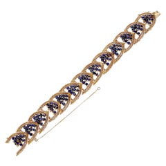 Tiffany & Co. Sapphire and Weaved Gold Bracelet