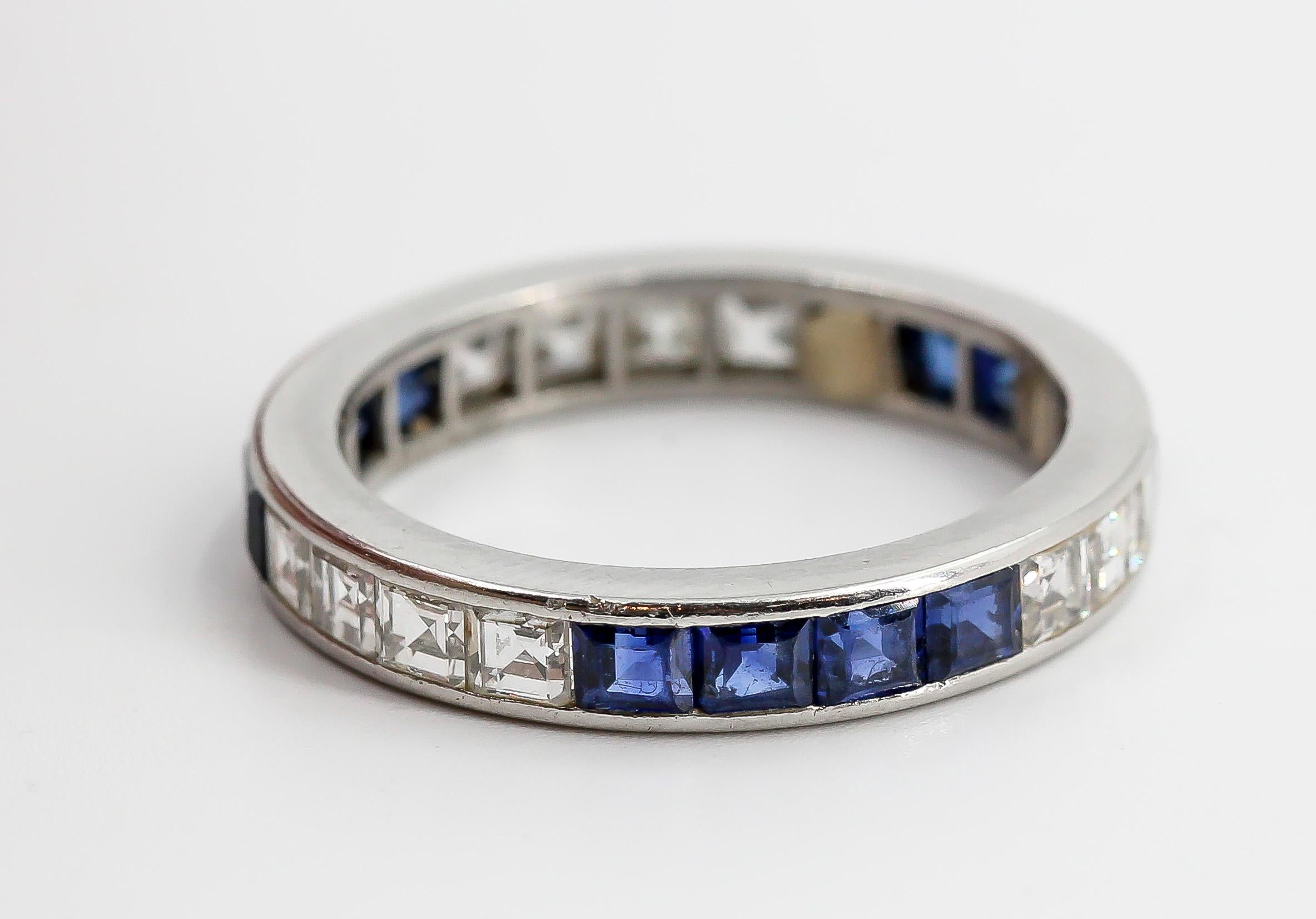 Women's Tiffany & Co. Sapphire, Diamond and Platinum Band