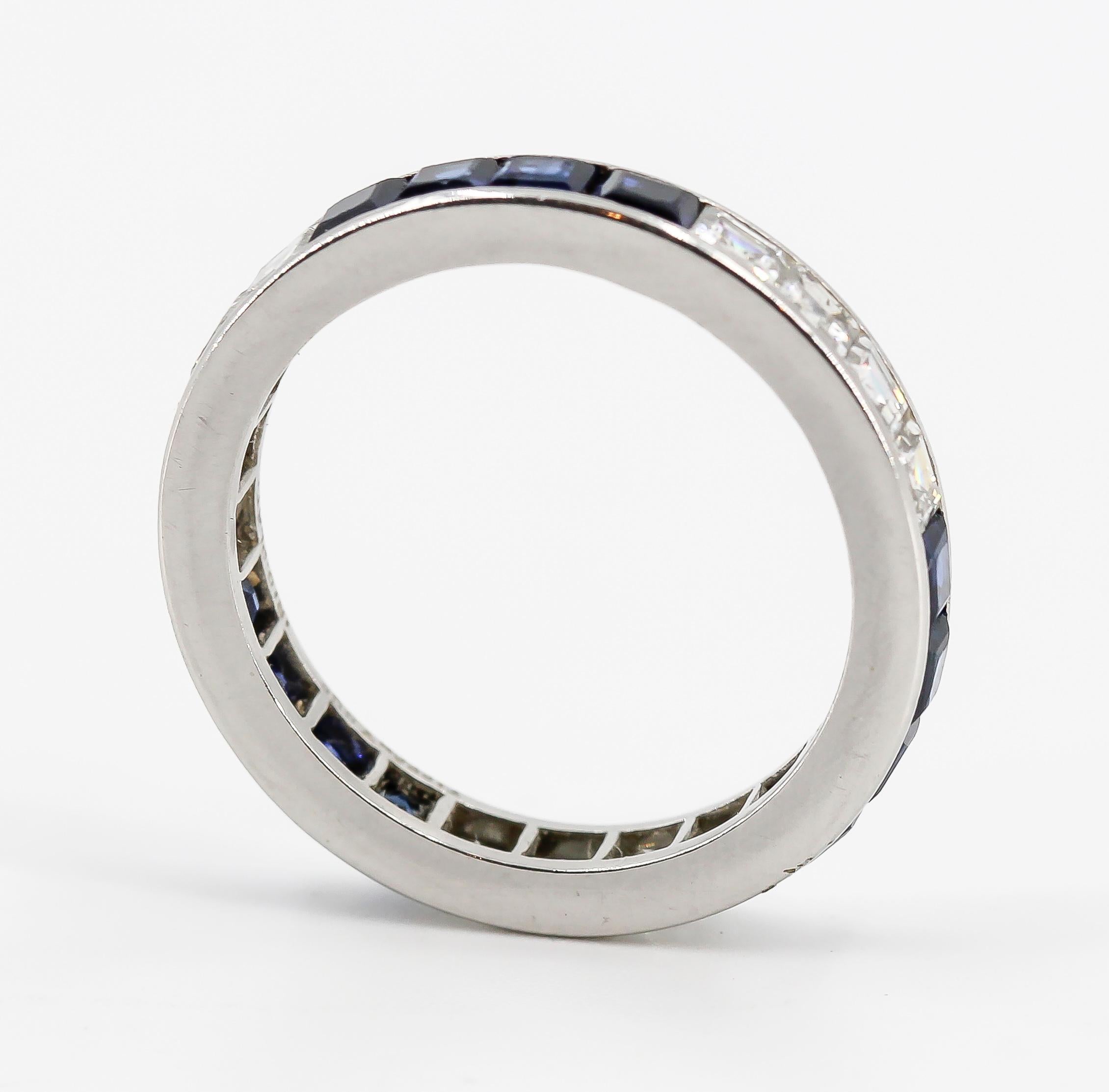 Tiffany & Co. Sapphire, Diamond and Platinum Band 1