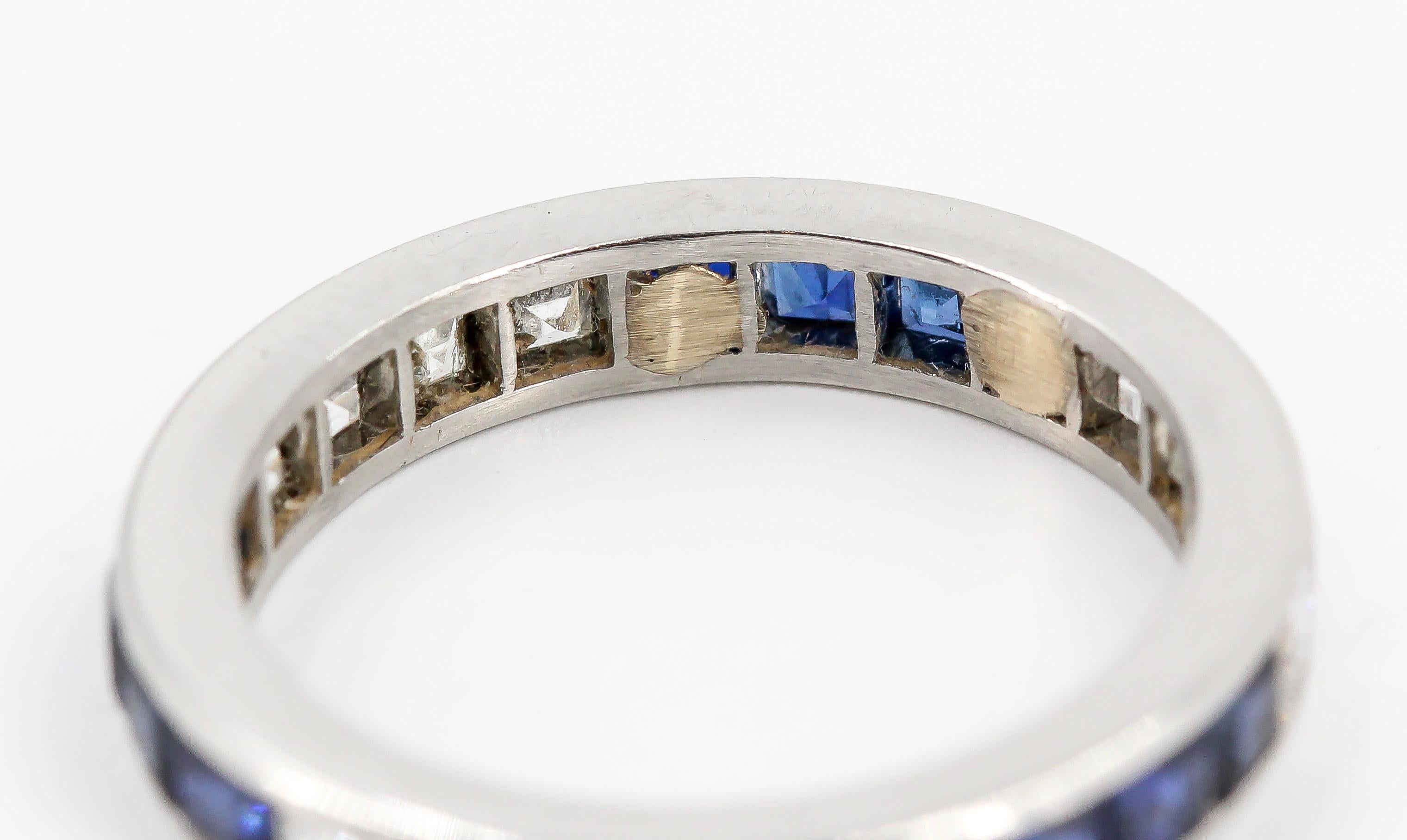 Tiffany & Co. Sapphire, Diamond and Platinum Band 2