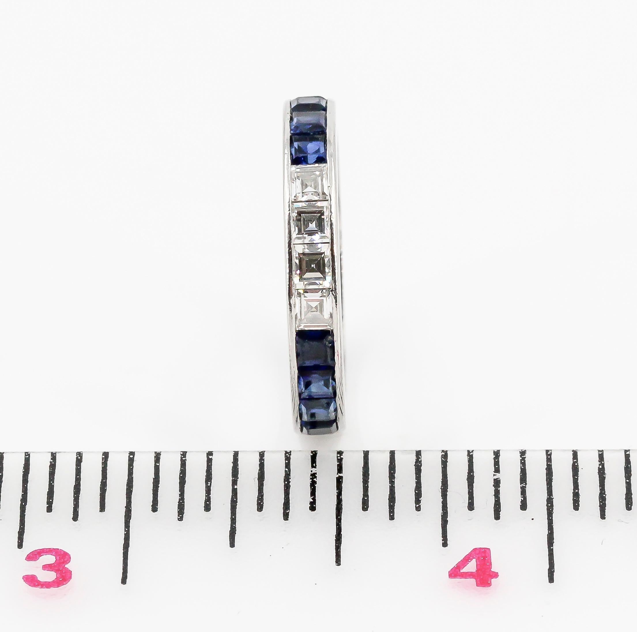 Tiffany & Co. Sapphire, Diamond and Platinum Band 3
