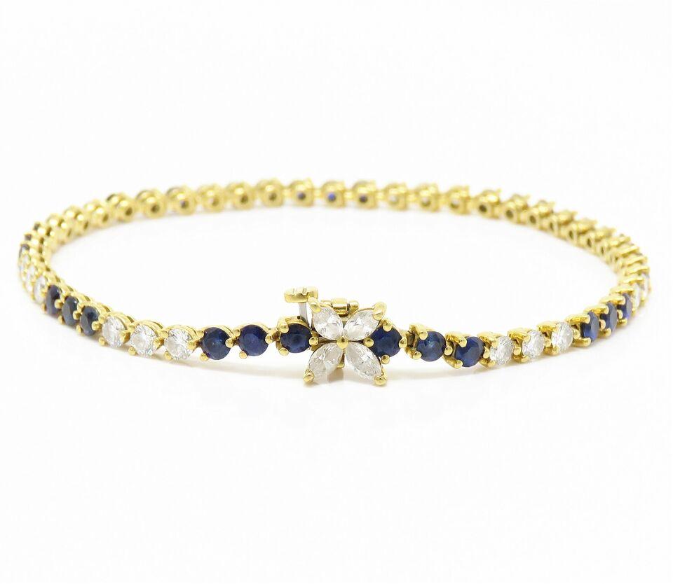 Contemporary Tiffany & Co. sapphire diamond bracelet For Sale